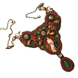 Spectacular handmade beaded necklace